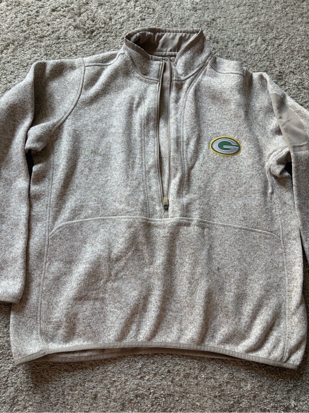 Green Bay Packers Quarter-Zip Womens Pullover Sweater